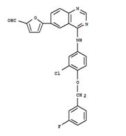 5-[4-[[3-chloro-4-[(3-fluorophenyl)methoxy] phenyl]amino]-6-quinazolinyl]-2-Furancarboxaldehyde